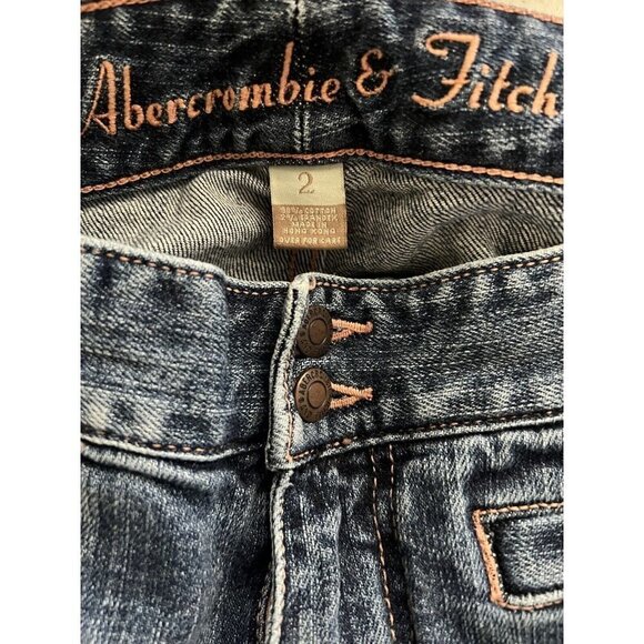 Abercrombie & Fitch Vintage Distressed Denim Bootcut Jeans 2 Stretch Pockets - Picture 7 of 7